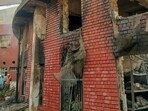 Authorities said most records in the old lower court record room were severely damaged in the blaze. (Parveen Kumar/HT)