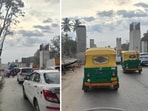 Pictures shared by a Reddit user while posting about traffic in Bengaluru. 