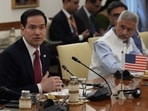 India’s Minister of External Affairs S. Jaishankar, right, listens to US Secretary of State Marco Rubio during the Quad ministerial meeting. 