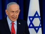 Israeli Prime Minister Benjamin Netanyahu speaks during a press conference, amid the US-Israel conflict with Iran, in Jerusalem.