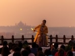 Layla Tazhibayeva in performance (Jodhpur RIFF)
