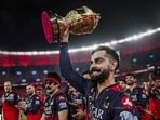 Virat Kohli with the IPL 2026 trophy.