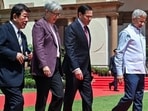 Though Japan and Australia publicly lauded the US’s commitment to the Quad framework, the truth is the grouping has struggled to agree on the holding of a leaders’ summit in India for well over a year. (@DrSJaishankar X/ANI)