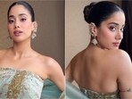 Janhvi Kapoor stuns in strapless Banarasi gown for Peddi promotions. Janhvi Kapoor stuns in strapless Banarasi gown for Peddi promotions.