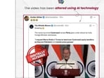 Fabricated video of External Minister S Jaishankar. 