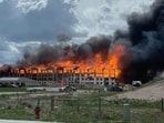 A structure fire prompted road closures in Cheyenne, Wyoming, on Tuesday.