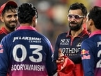 Vaibhav Sooryavanshi and Virat Kohli after the RCB-RR game in Guwahati last month
