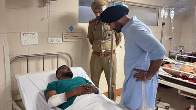 Jagga was allegedly attacked by supporters linked to AAP MLA Hakam Singh Thekedar during the polling process. (HT Photo) Jagga was allegedly attacked by supporters linked to AAP MLA Hakam Singh Thekedar during the polling process. (HT Photo)