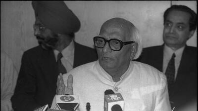 Madhu Dandavate sanctioned the first phase of the Konkan Railway project in 1978-79, beginning with the Apta-Roha line (HT Photo)