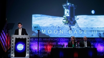 The contracts are part of NASA's broader Artemis program. (Getty Images via AFP)