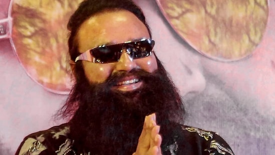 Dera Sacha Sauda chief Gurmeet Ram Rahim Singh is out of prison again. (PTI File)