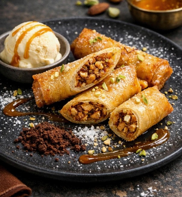 Crisp spring rolls contains all the caramelized magic. Crisp spring rolls contains all the caramelized magic.