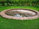 Activists reported this as “serious and potentially irreversible damage” to the structure which now resembles a water tank due to alleged negligence by the Haryana state archaeology and museums department. (HT Photo)
