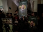 Mourners at the funeral of Mohammed Odeh, head of Hamas� military wing, Al-Qassam Brigades, and members of his family in Gaza City, Gaza, on Wednesday, May 27, 2026. 