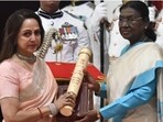 Hema Malini on receiving Padma Vibhushan for Dharmendra.