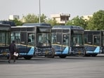 Minister Rao Narbir Singh said the routes for operating the first batch of 100 electric buses have already been finalised. (Parveen Kumar/HT)