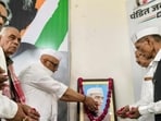 Tributes being paid to Jawaharlal Nehru during a programme in Lucknow. (Sourced)