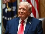 US President Donald Trump reacts during a cabinet meeting in the Cabinet Room of the White House in Washington, DC, on May 27, 2026. 
