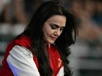 Bollywood actress and Punjab Kings' co-owner Preity Zinta at a 2026 Indian Premier League (IPL) T20 match. (Photo by TAUSEEF MUSTAFA / AFP) / -- IMAGE RESTRICTED TO EDITORIAL USE - STRICTLY NO COMMERCIAL USE --(AFP)