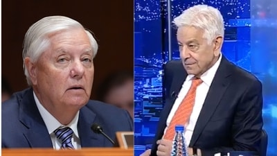 Lindsey Graham asked Pakistan to respond to Trump's call to mediators in the US-Iran war to join the Accords. (AP/Screengrab) Lindsey Graham asked Pakistan to respond to Trump's call to mediators in the US-Iran war to join the Accords. (AP/Screengrab)