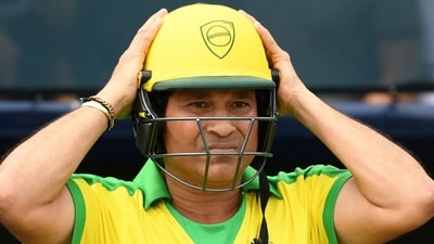 Sachin Tendulkar in yellow? Who would have thought? (AFP) Sachin Tendulkar in yellow? Who would have thought? (AFP)