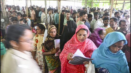 The fate of 2.71 million people disenfranchised by the process in Bengal — a dubious first since independence — still hangs in the balance. For no fault of theirs, these people have been stripped of a right only due to the paucity of time and a face-off between ECI and the then Bengal government. (PTI)