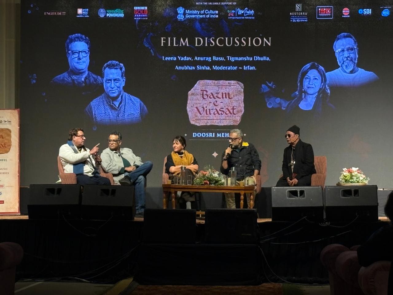 (From left) Tigmanshu Dhulia, Anurag Basu, Leena Yadav, Anubhav Sinha (Courtesy Bazm-e-Virasat) (From left) Tigmanshu Dhulia, Anurag Basu, Leena Yadav, Anubhav Sinha (Courtesy Bazm-e-Virasat)