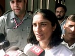 Vinesh Phogat speaks with media on being denied participation by the WFI.