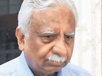 Mumbai, India - 20 Mar, 2020: Former Jet Airways Chairman Naresh Goyal alongwith wife Anita Goyal at ED office regarding Jet Airways case, in Mumbai, India, on Friday, 20 Mar, 2020. (Photo by Bhushan Koyande/HT)