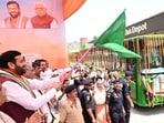 The CM said that electric bus services will reduce dependence on petrol and diesel, lower pollution and provide people with safe, comfortable and modern travel facilities. (HT Photo)
