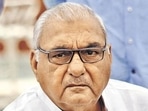 The Congress lawmakers, led by Hooda, boycotted the special session and instead held a parallel session outside the House chamber, prompting the Speaker to seek a clarification from Hooda. (HT File)