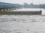 The proposed regulator will be installed at the point where the drain connects with the Yamuna floodplain and is expected to help control the water movement during periods of high river discharge. (HT Archive)