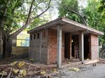 The under-construction toilet in Sector 14. (Parveen Kumar/HT) The under-construction toilet in Sector 14. (Parveen Kumar/HT)