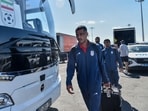 Iran national team players arrive in Antalya, southern Turkey.