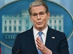 US Secretary of Treasury Scott Bessent speaks during a press briefing in the Brady Briefing Room of the White House in Washington, DC, on May 28, 2026. 