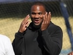 Green Bay Packers linebacker Micah Parsons, at a baseball game between the Los Angeles Dodgers and the Miami Marlins on April 27 Green Bay Packers linebacker Micah Parsons, at a baseball game between the Los Angeles Dodgers and the Miami Marlins on April 27