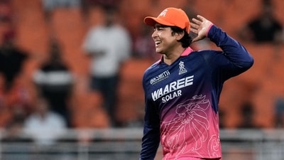 Vaibhav Sooryavanshi shares a light moment during the Indian Premier League cricket match between Rajasthan Royals and Sunrisers Hyderabad in New Chandigarh (AP Photo/Ashwini Bhatia) Vaibhav Sooryavanshi shares a light moment during the Indian Premier League cricket match between Rajasthan Royals and Sunrisers Hyderabad in New Chandigarh (AP Photo/Ashwini Bhatia)