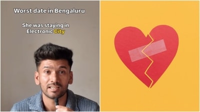 Imagine braving Bengaluru traffic for over an hour just to be unmatched while sitting at a cafe. Content creator Aamil's 'total disaster' Bumble date is a cautionary tale for everyone navigating the apps. (Instagram.com/whatsaamildoing and Freepik) Imagine braving Bengaluru traffic for over an hour just to be unmatched while sitting at a cafe. Content creator Aamil's 'total disaster' Bumble date is a cautionary tale for everyone navigating the apps. (Instagram.com/whatsaamildoing and Freepik)