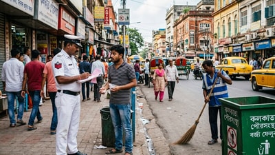 রাস্তায় থুতু, প্যাকেট বা নোংরা ফেললেই জরিমানা। ডেডলাইন বেঁধে দিল পশ্চিমবঙ্গ সরকার। (ছবিটি প্রতীকী, সৌজন্যে Nano Banana দিয়ে তৈরি) রাস্তায় থুতু, প্যাকেট বা নোংরা ফেললেই জরিমানা। ডেডলাইন বেঁধে দিল পশ্চিমবঙ্গ সরকার। (ছবিটি প্রতীকী, সৌজন্যে Nano Banana দিয়ে তৈরি)