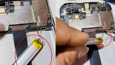 Viral post shows mobile repair gone wrong. (X/@kushwahapremsi2) Viral post shows mobile repair gone wrong. (X/@kushwahapremsi2)