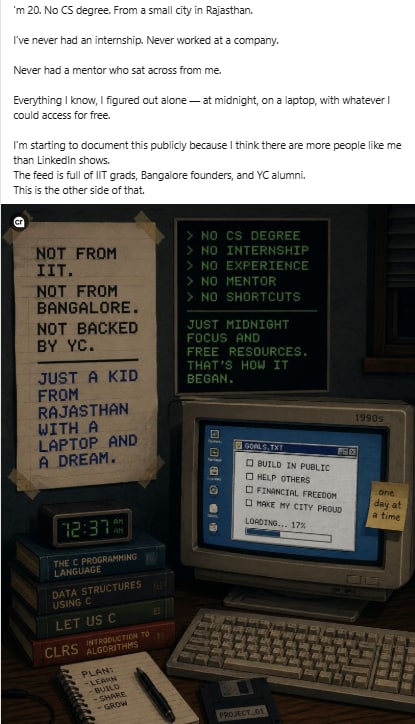 A post shared on LinkedIn. (Screengrab) A post shared on LinkedIn. (Screengrab)