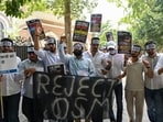 New Delhi: National Students' Union of India (NSUI) members stage a protest over the CBSE's OSM (On-Screen Marking) system, in New Delhi, Thursday, May 28, 2026. (PTI Photo)(PTI05_28_2026_000368A) New Delhi: National Students' Union of India (NSUI) members stage a protest over the CBSE's OSM (On-Screen Marking) system, in New Delhi, Thursday, May 28, 2026. (PTI Photo)(PTI05_28_2026_000368A)