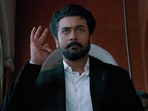 Suriya plays the titular role in RJ Balaji's Karuppu that criticises judicial corruption. 