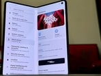 The Razr Fold is the world’s first foldable with Corning’s Gorilla Glass Ceramic 3 protection (Vishal Mathur / HT Photo)