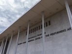 The John F Kennedy Center for the Performing Arts is seen following a media tour intended to show building damage, April 22, 2026, in Washington.
