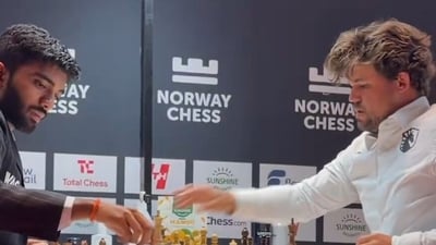 D Gukesh lost to Magnus Carlsen. (X)