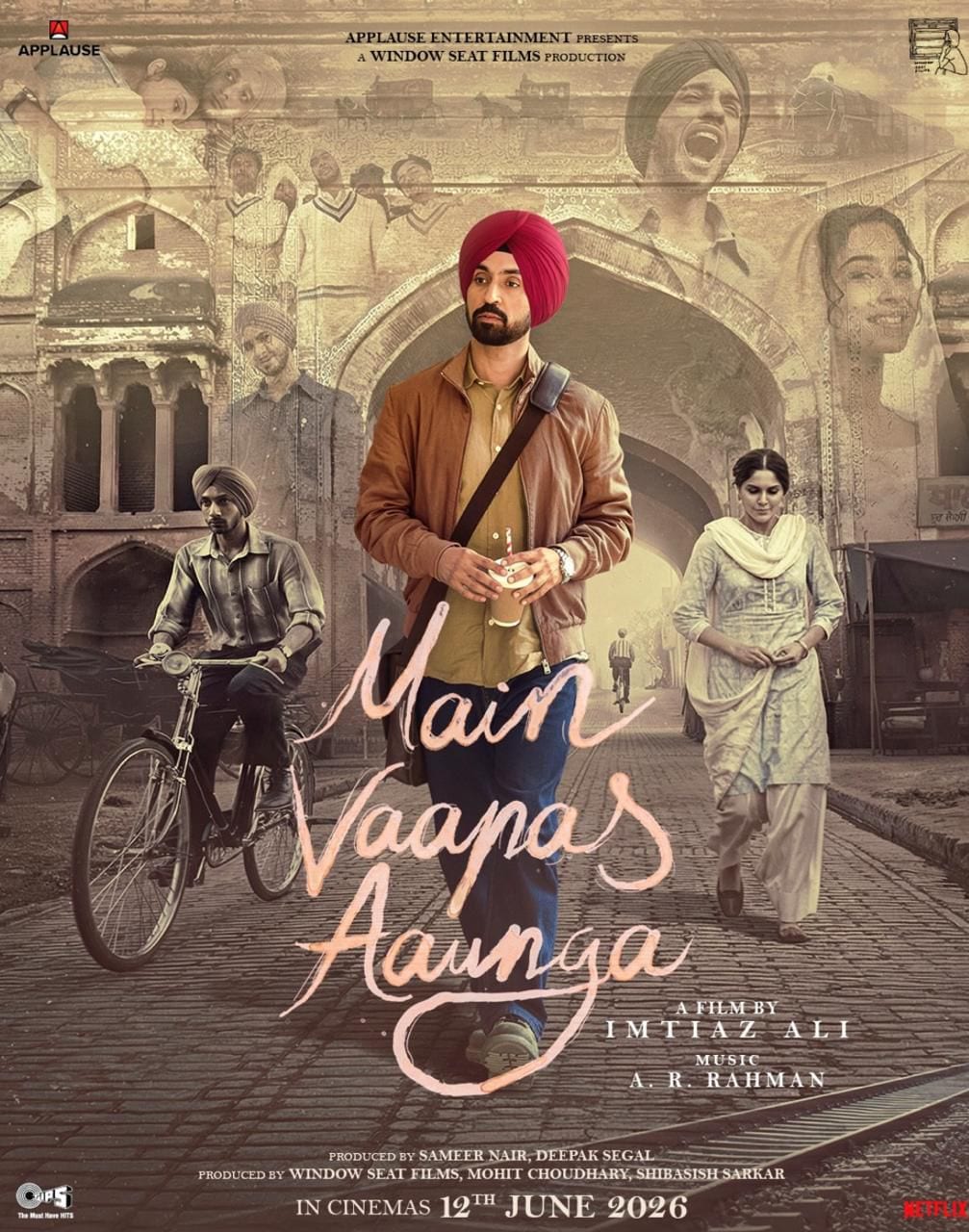 Main Vaapas Aaunga stars Diljit Dosanjh, Sharvari, and Vedang Raina.