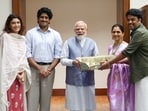 Khushbu Sundar and Sundar C shared the wedding invite with Prime Minister Narendra Modi in New Delhi.