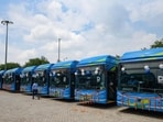 Delhi currently operates one of India’s largest electric bus networks with a fleet of over 4,000 e-buses. (Hindustan Times)