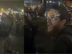 The protester was recorded on Wednesday night yelling at federal law enforcement officers. The protester was recorded on Wednesday night yelling at federal law enforcement officers.